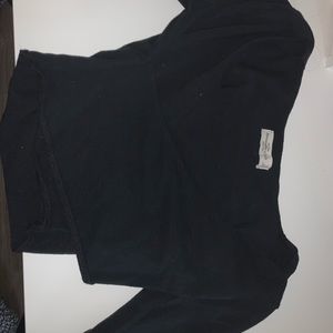Black Abercrombie criss cross crop top
